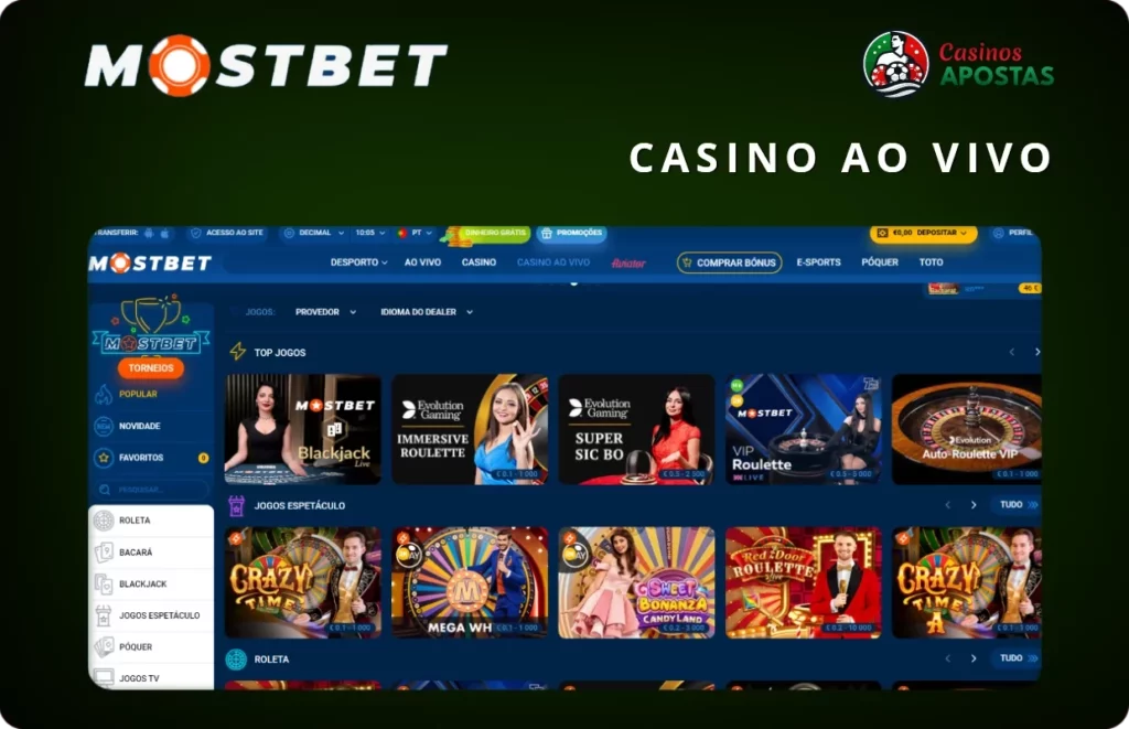 Casino ao vivo Mostbet