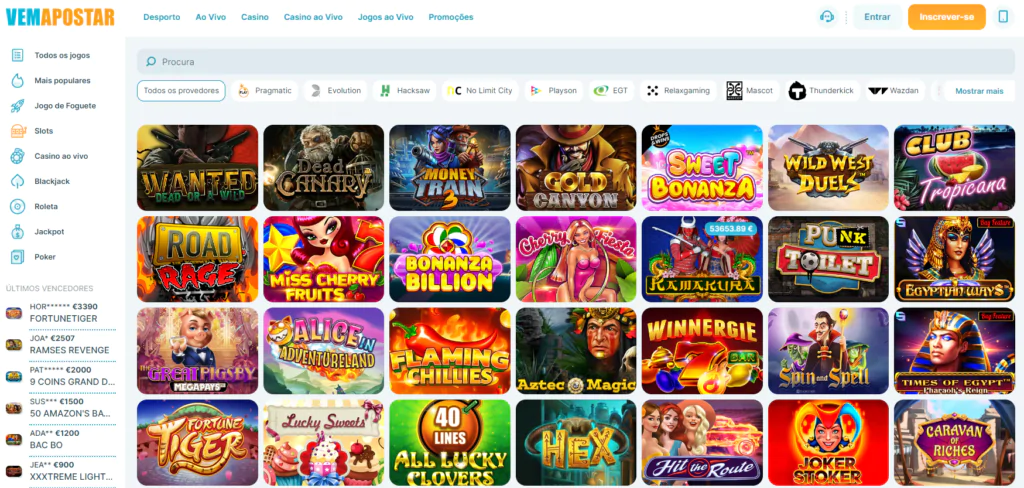 Jogos de Casino e Slots Online no Vem Apostar