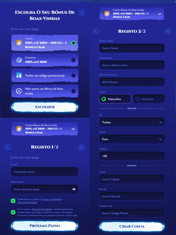 Registo no Spinight